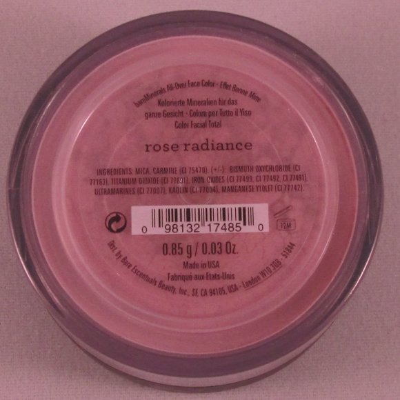 #NWT bareMinerals Rose Radiance All Over Face Color Loose Powder 0.85g/0.03 oz - Picture 1 of 4